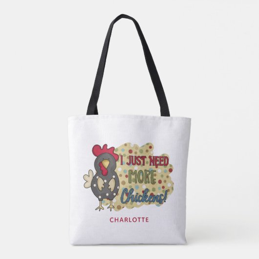 もっと鶏の田舎の農場の名前が必要だ トートバッグ (裏面)