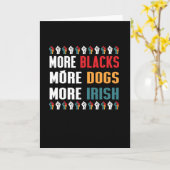 もっと黒人の犬のほうがアイルランド人より カード (黄色い花)