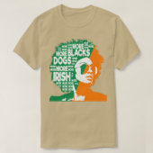 もっと黒人もっと犬もっとアイルランド国旗のアンチ Tシャツ (デザイン正面)