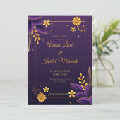 もつれからインスパイアされたウェディング招待状カード 招待状 (スタンド正面)