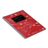 もつれさせた明るい豆電球の白熱休日のノート ノートブック (右側)