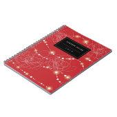 もつれさせた明るい豆電球の白熱休日のノート ノートブック (左側)