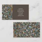 もつれさせた糸の抽象デザインの名刺 名刺 (正面/裏面)