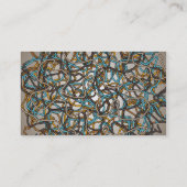 もつれさせた糸の抽象デザインの名刺 名刺 (裏面)