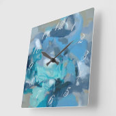 もつれさせる スクエア壁時計 (傾斜)