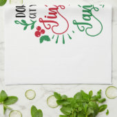 もつれたクリスマスに金髪を取らないで キッチンタオル (折り畳み)