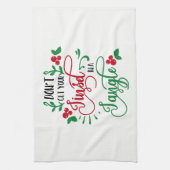 もつれたクリスマスに金髪を取らないで キッチンタオル (縦)
