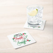 もつれたクリスマスに金髪を取らないで スクエアペーパーコースター (インサイチュ)