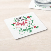 もつれたクリスマスに金髪を取らないで スクエアペーパーコースター (アングル)