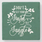 もつれたクリスマスに金髪を取らないで ストーンコースター (正面)