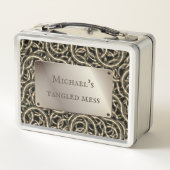 もつれたケーブル物の混乱ダイホームオーガナイザーボックス メタルランチボックス (裏面)