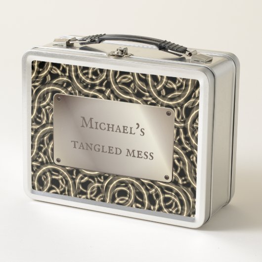 もつれたケーブル物の混乱ダイホームオーガナイザーボックス メタルランチボックス (正面)