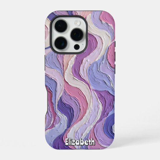 もつれたパステル波 iPhoneケース (裏面)