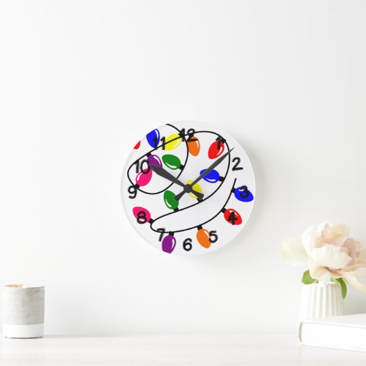 もつれたライト ラウンド壁時計 (ホーム)