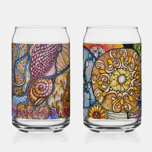 もつれた一対 ガラス缶 (裏面)