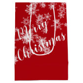 もつれた光を放つクリスマスドッグ ミディアムペーパーバッグ (裏面)