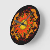 もつれた太陽 ラウンド壁時計 (傾斜)