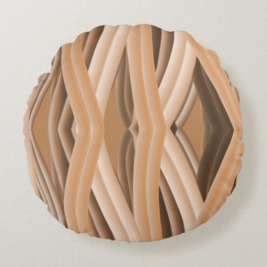 もつれた流れの芸術 ラウンドクッション (正面)