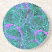 もつれた青とピンクのリボンコースター コースター (正面)