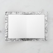 もつれのある有刺線図付きメッセージカードなし カード (内部)