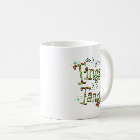 もつれのクリスマスのギフトのあなたのチンサルを得ないで下さい コーヒーマグカップ (正面右)