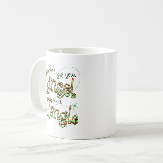 もつれのクリスマスのギフトのあなたのチンサルを得ないで下さい コーヒーマグカップ (正面左)
