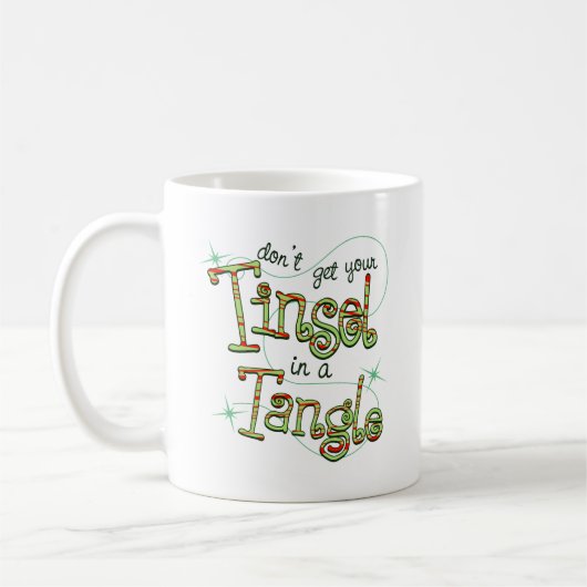 もつれのクリスマスのギフトのあなたのチンサルを得ないで下さい コーヒーマグカップ (左)