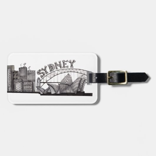 もつれのシドニー ラゲッジタグ (正面横)