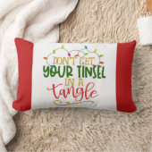 「もつれのティンセル」 クリスマス  ランバークッション (ブランケット)