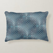 もつれ描た魚釣り網のように見えるシアン アクセントクッション (正面)