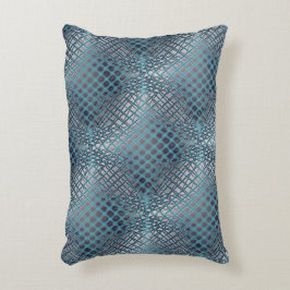 もつれ描た魚釣り網のように見えるシアン アクセントクッション