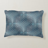 もつれ描た魚釣り網のように見えるシアン アクセントクッション (裏面)