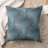もつれ描た魚釣り網のように見えるシアン クッション (ブランケット)