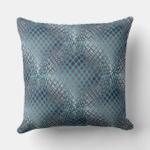 もつれ描た魚釣り網のように見えるシアン クッション (裏面)