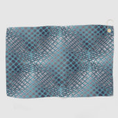 もつれ描た魚釣り網のように見えるシアン ゴルフタオル (横)