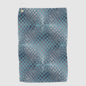 もつれ描た魚釣り網のように見えるシアン ゴルフタオル (正面)