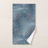 もつれ描た魚釣り網のように見えるシアン バスタオルセット (ハンドタオル)