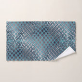 もつれ描た魚釣り網のように見えるシアン バスタオルセット (ハンドタオル)