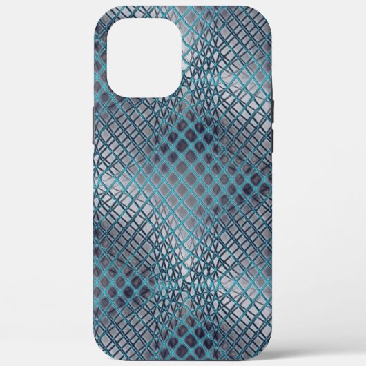 もつれ描た魚釣り網のように見えるシアン Case-Mate iPhoneケース (裏面)