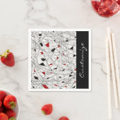 もつれ線抽象芸術パターンナプキン スタンダードカクテルナプキン (インサイチュ)