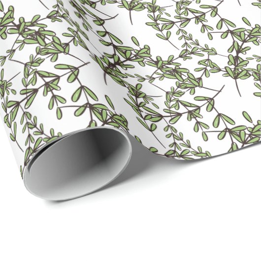 もつれ葉た小枝の植物園の小さな花 ラッピングペーパー (ロールコーナー)