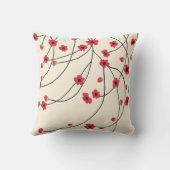 もつれ開花クリムゾンレッド暖かいバニラ クッション (裏面)