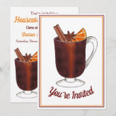 もてなしワイン歓迎オープンハウス新築パーティー 招待状 (正面/裏面)