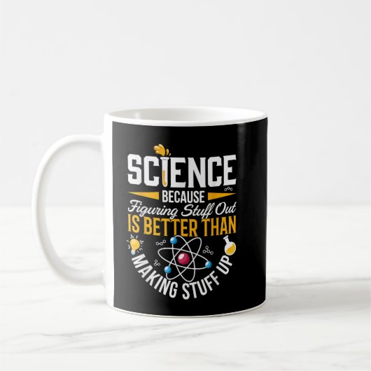 ものごとを理解するのが楽しいから科学 コーヒーマグカップ (左)