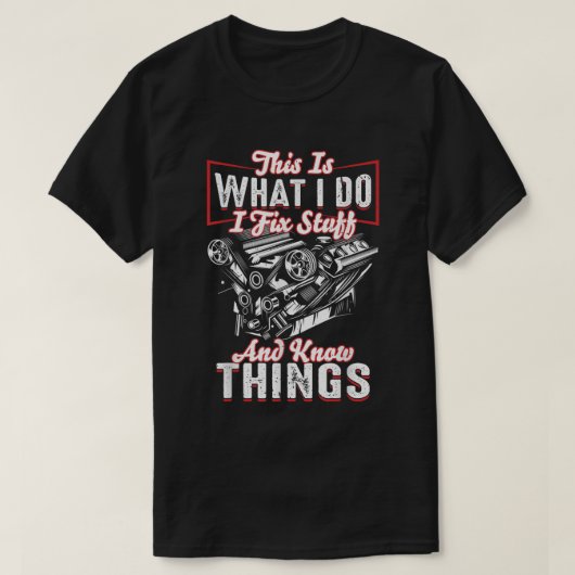 ものづくり修復屋さん メカニック ディーゼル バイク修理職人 Tシャツ (デザイン正面)