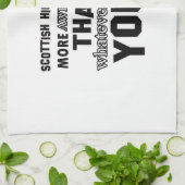 ものは何でもより素晴らしいスコットランドの高地のダンス キッチンタオル (折り畳み)