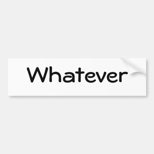 ものは何でも バンパーステッカー (正面)