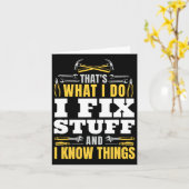 ものを直すし、俺はことを知っているユーモアのある便利屋の父 カード (黄色い花)