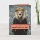 もはやおもしろい先生の汚い顔は卒業 カード (正面)