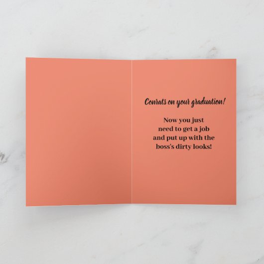 もはやおもしろい先生の汚い顔は卒業 カード (内部)